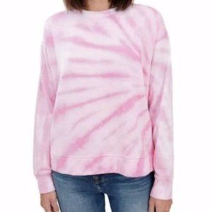 SPLENDID Pink Sunburst Tie Dye Crewneck Sweatshirt